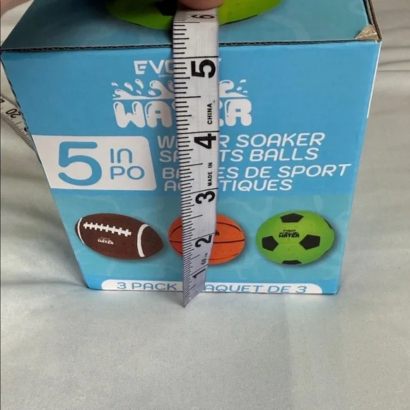 Evolve Water 3-pack 5" Soaker Sports Balls Kids: Football, Soccer, Basketball - Picture 9 of 9